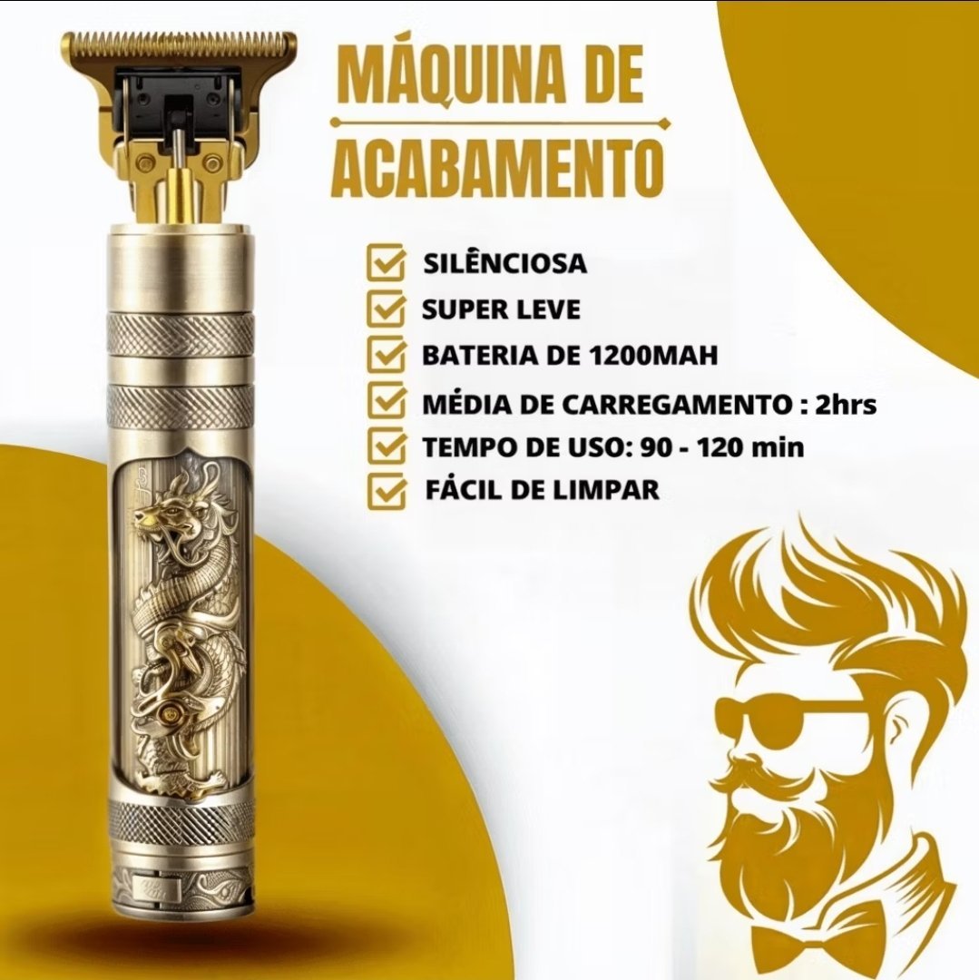 Máquina de cortar barba - aparador de Cabelo Profissional T9 – Corte Preciso para Homem e Barbeiro - Imagem 5
