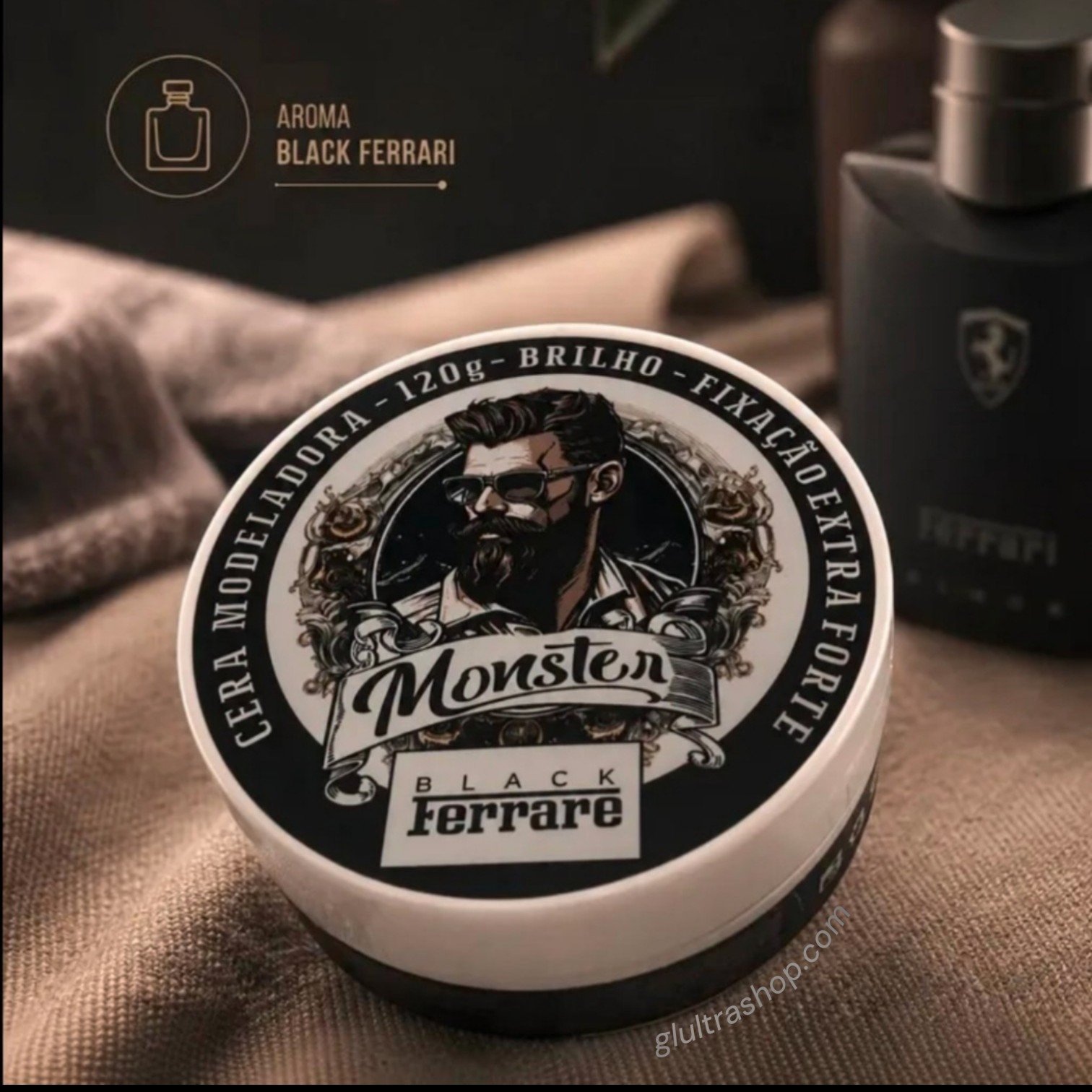 Pomada Modeladora Pigmentada Black Ultra Fixação 120g – Cabelo e Barba - Imagem 4