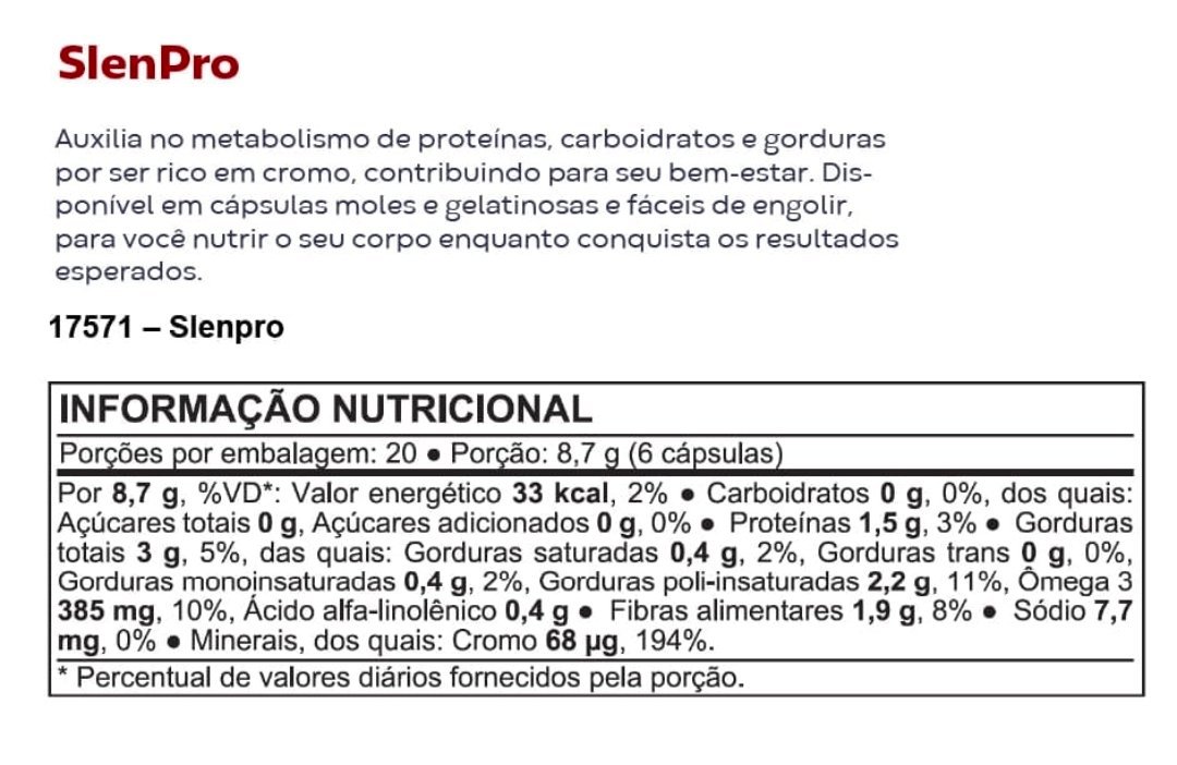Suplemento Alimentar Slen Pro HND 120 capsulas - Bem Estar e Saúde - Imagem 7